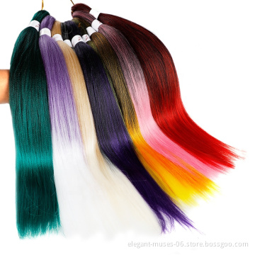 20" 26" Yaki Straight wholesale high temperature quality ez  prestretched ombre jumbo synthetic braiding hair extension